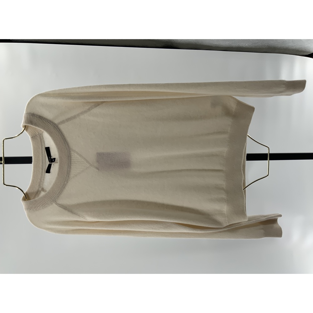 Quince Mongolian Shrunken Cashmere Sweatshirt White M